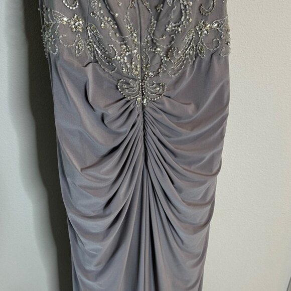 Christina Wu Gray Embellished Maxi Dress - Picture 5 of 7